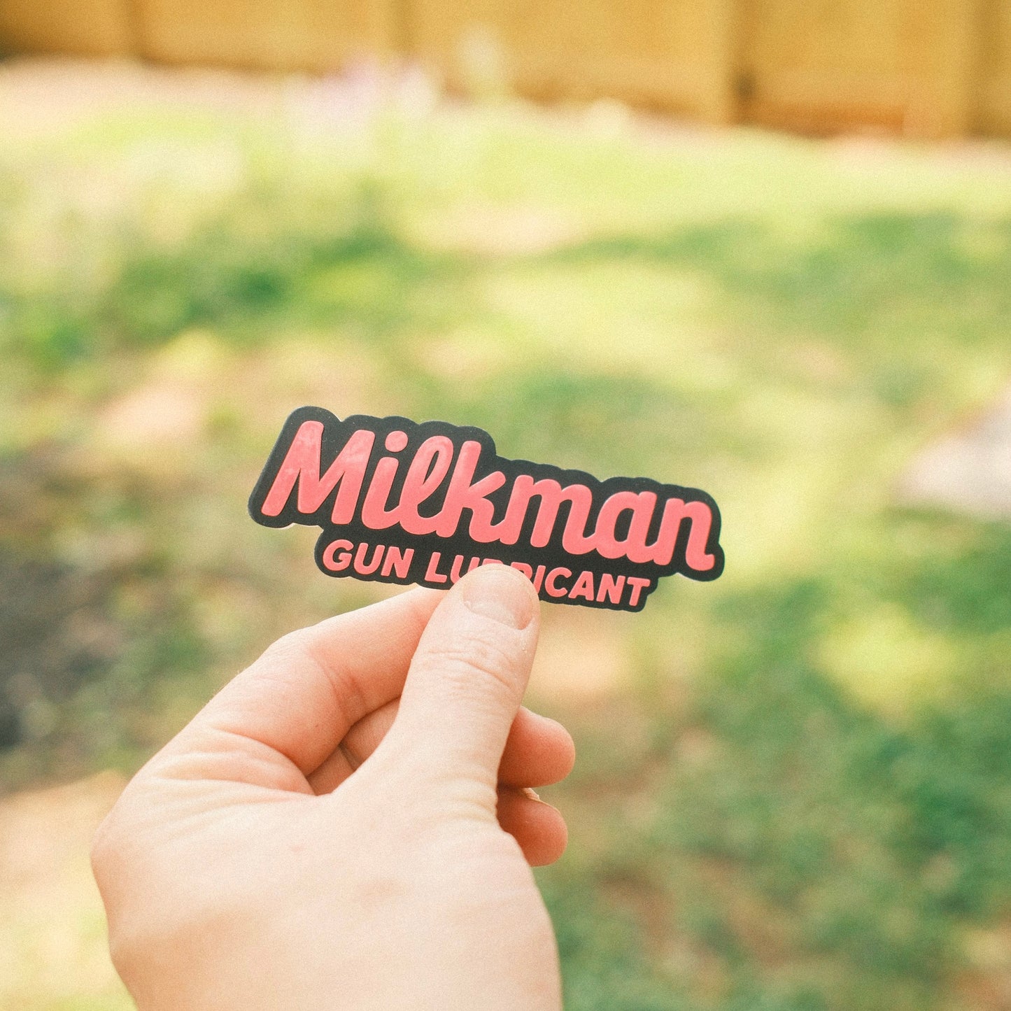Embossed Pink Logo Stickers